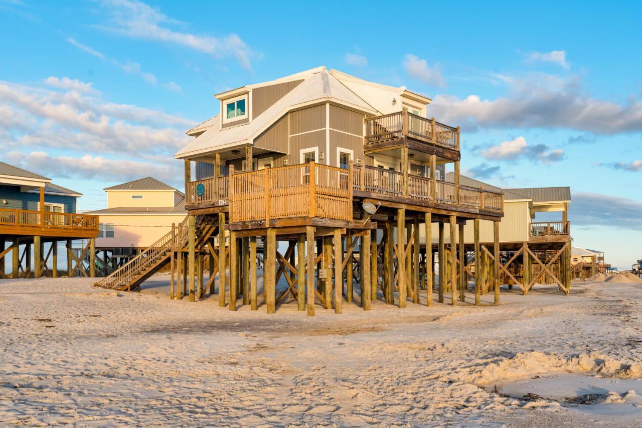 Strand Castle - Gulf Front! An Ideal Layout With Game Room, Small Private Pool, And Roof Top Crow'S Nest! Home Dauphin Island Exterior foto